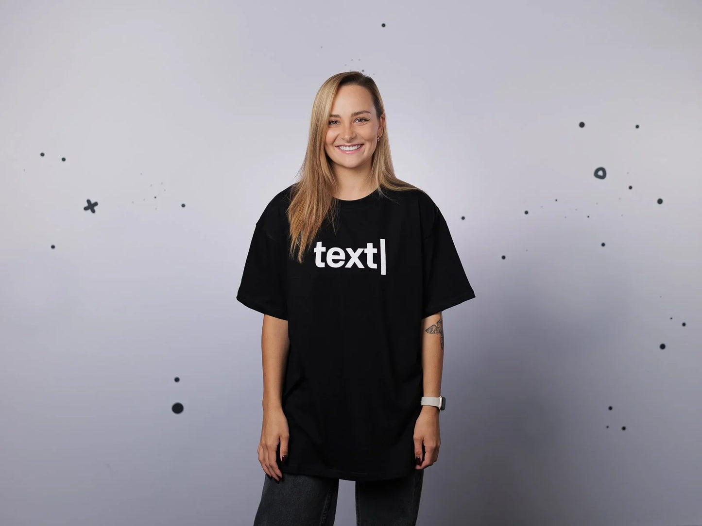 text| T-shirt | Unisex | black