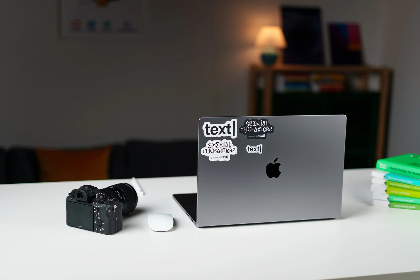 text| Stickers | Set of 4