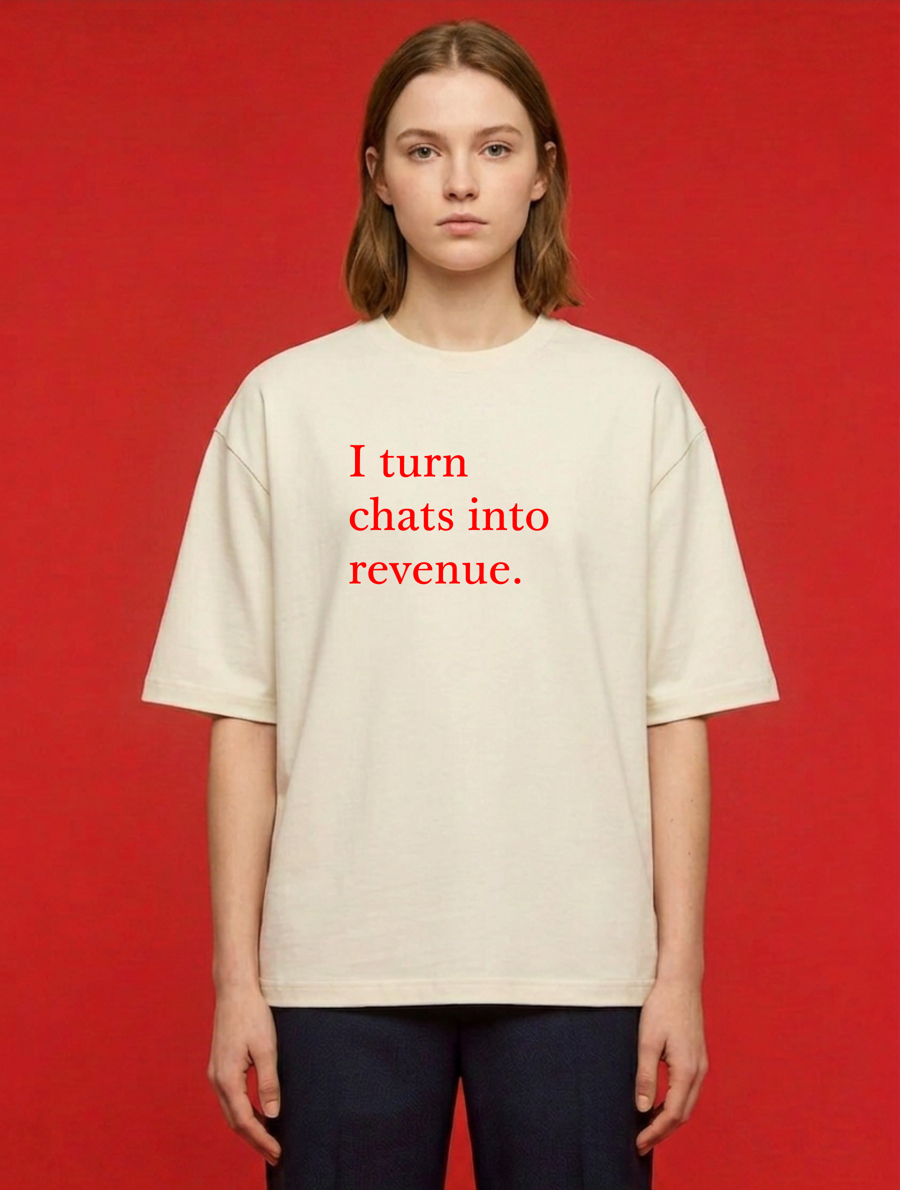 I turn chats into revenue - Oversized t-shirt